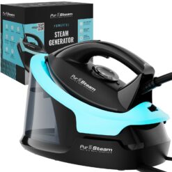 Pursteam World's Best Steamers - Station Max Ceramic Soleplate Steam Iron for Clothes 1500W, 50.7oz Removable Water Tank