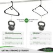 NEATERIZE Ultra Heavy Duty Plastic Clothes Hangers - Black - Durable Coat, Suit and Clothes Hanger. Perchas De Ropa (24 Pack - Black)