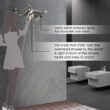 BRIGHT SHOWERS Shower Head Combo with Two Spray Setting, Fixed Shower Head and Handheld with Grey Face, Brushed Nickel