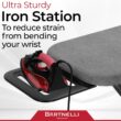 Bartnelli Ironing Board with 4 Layered Cover & Pad, Height Adjustable up to 36" Features A Safety Iron Rest, 4 Steel Legs (43x14)