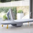 Joseph Joseph Folding Tabletop Ironing Board with Iron Holder, Compact, Space-Saving, Grey/Yellow