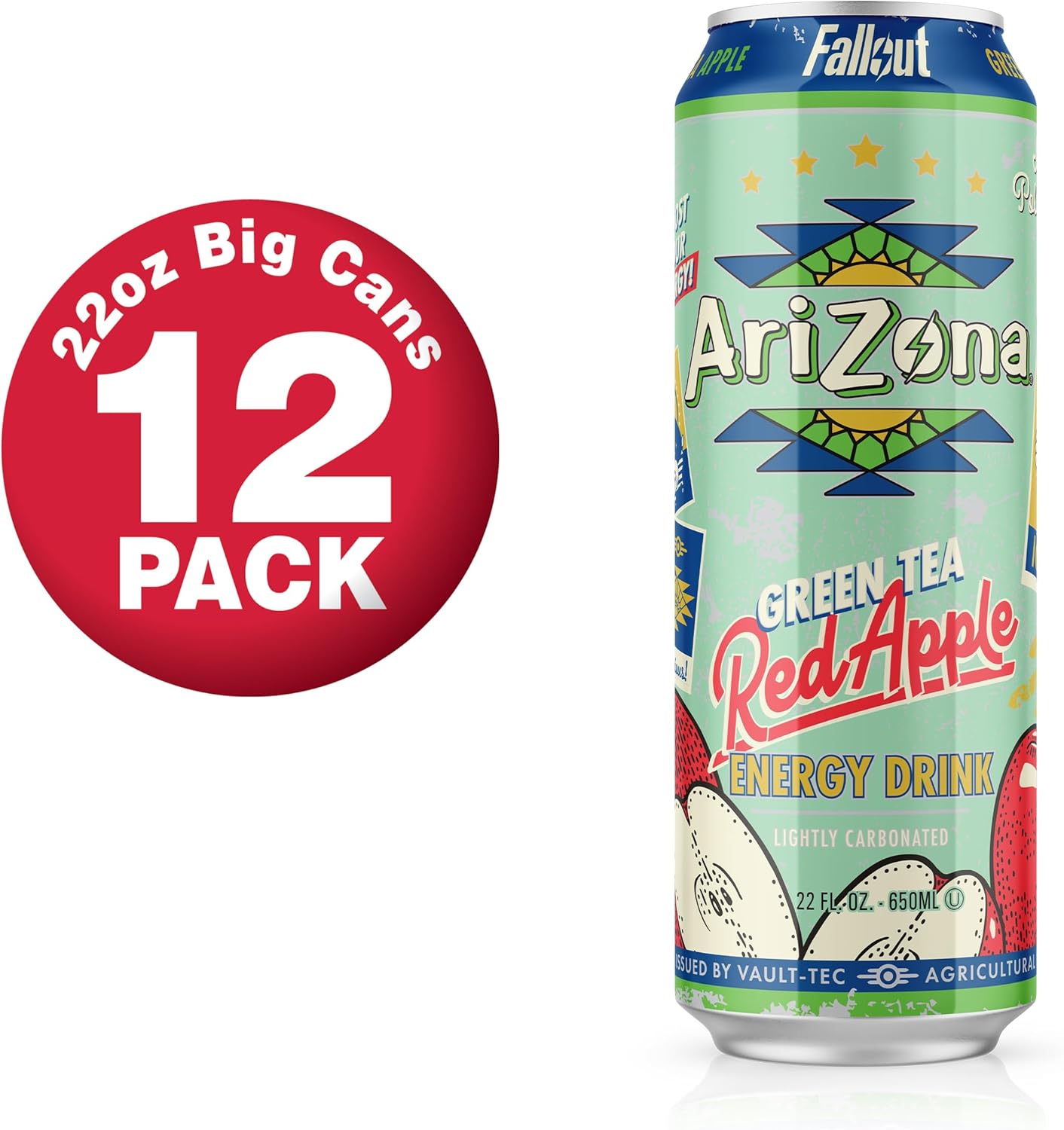 AriZona x Fallout Red Apple Green Tea Energy Drink - 234mg Natural Caffeine per Can AriZona x Fallout Red Apple Green Tea Energy Drink - 234mg Natural Caffeine per Can - Image 3
