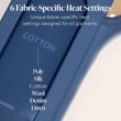 Nori Press Travel Steam Iron - Handheld Iron With Optional Steam Feature - No Ironing Board Required - Navy
