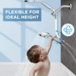 Dual Handheld Shower Head Combo, 2-in-1 Rain Shower Heads System 8 Inch Rainfall Shower Head, Chrome