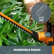 WORX WG252 20V 20" Cordless Hedge Trimmer, Reach Up to 12 Feet, Extended Pole – Battery & Charger Included WORX WG252 20V 20" Cordless Hedge Trimmer, Reach Up to 12 Feet, Extended Pole – Battery & Charger Included