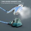 Rowenta 2-in-1 Duo Force Iron and Steamer for Clothes, 1700W Steam Iron, Stainless Steel Soleplate, Ultra-lightweight, Black & Green Rowenta 2-in-1 Duo Force Iron and Steamer for Clothes, 1700W Steam Iron, Stainless Steel Soleplate, Ultra-lightweight, Black & Green