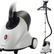 SALAV GS18-DJ Standing Garment Steamer with Roll Wheels for Easy Movement, 1500 watts, White