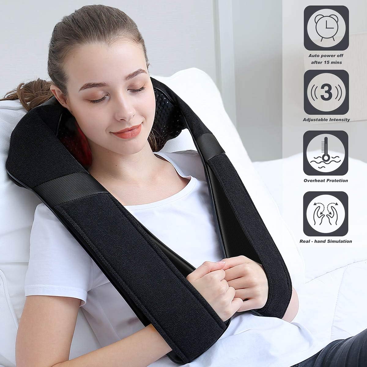 Mirakel Neck Massager, Shiatsu Back Neck Massager with Heat, Electric Shoulder Massager Pillow Mirakel Neck Massager, Shiatsu Back Neck Massager with Heat, Electric Shoulder Massager Pillow - Image 5