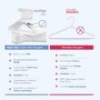 Neaties Strong Plastic Clothes Hangers Bulk, 20 30 50 100 Pack Available, Laundry Clothes Hanger (60pk White)