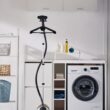 SALAV GS18-DJ Standing Garment Steamer with Roll Wheels for Easy Movement, 1500 watts, White