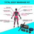 BORNEW Foam Roller Set - High Density Back Roller, Muscle Roller Stick, 2 Foot Fasciitis Ball