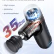 BOB AND BRAD Q2 Mini Massage Gun, Pocket-Sized Deep Tissue Massager Gun, Portable Percussion Muscle Massager Gun - Black