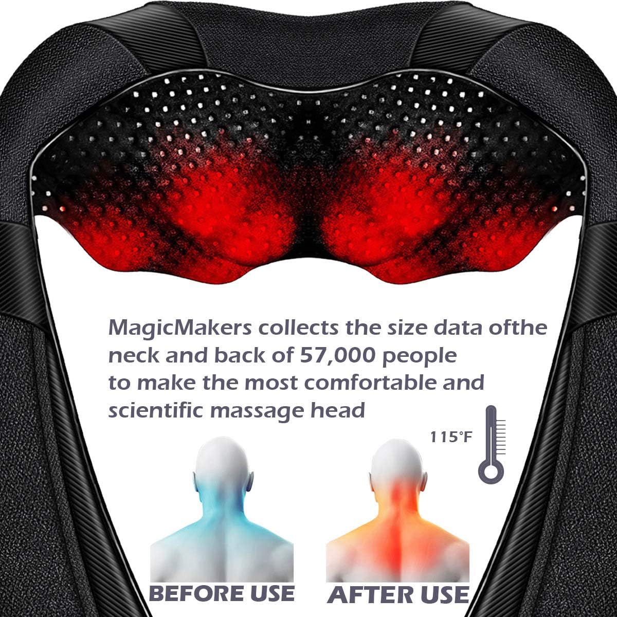 Mirakel Neck Massager, Shiatsu Back Neck Massager with Heat, Electric Shoulder Massager Pillow Mirakel Neck Massager, Shiatsu Back Neck Massager with Heat, Electric Shoulder Massager Pillow - Image 8