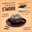 Nostalgia Tabletop Indoor Electric S'mores Maker - Smores Kit With Marshmallow Roasting Sticks and 4 Trays - Brown