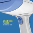 Conair Handheld Garment Steamer for Clothes, ExtremeSteam 1200W, Portable Handheld Design, White/Blue