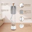 HAPAIS Steamer for Clothes,1800W Standing Garment Steamer with Adjustable Double Rod, Clothes Steamers with 10 Ironing Modes