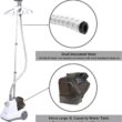 SALAV Heavy Duty Commercial Full-Size Garment Steamer with Foot Pedals and Extra Large 3L (101.5 oz) Water Tank, 1800 watts (White) SALAV Heavy Duty Commercial Full-Size Garment Steamer with Foot Pedals and Extra Large 3L (101.5 oz) Water Tank, 1800 watts (White)