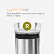 simplehuman 10 Liter / 2.6 Gallon Butterfly Lid Bathroom Step Trash Can, White Steel