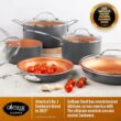 Gotham Steel Pro 13 Pc set Ceramic Pots and Pans Set Non Stick Cookware Sets Pot and Pan Set, Kitchen Cookware Sets, Copper