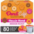 Donut Café - Coffee Gourmet Pods, Classic Blend, Medium Roast – Non-GMO, Gluten Free – 80 Count