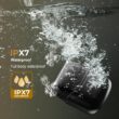 Electric Foil Shaver for Men, Compact Waterproof Rechargeable Razor with 3 Floating Blades, IPX7 Wet/Dry Use