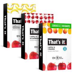 That’s it. Variety, Natural Real Fruit Bar, High Fiber Vegan, Gluten Free Healthy Snack (36 Pack)