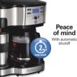 Hamilton Beach 2-Way 12 Cup Programmable Drip Coffee Maker & Single Serve Machine, Glass Carafe, Auto Pause and Pour, Black (49980R)