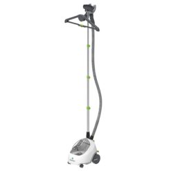 Steamfast SF-520 Full Size Fabric Steamer with Insulated Hose, Clothes Hanger, and Fabric Brush, White