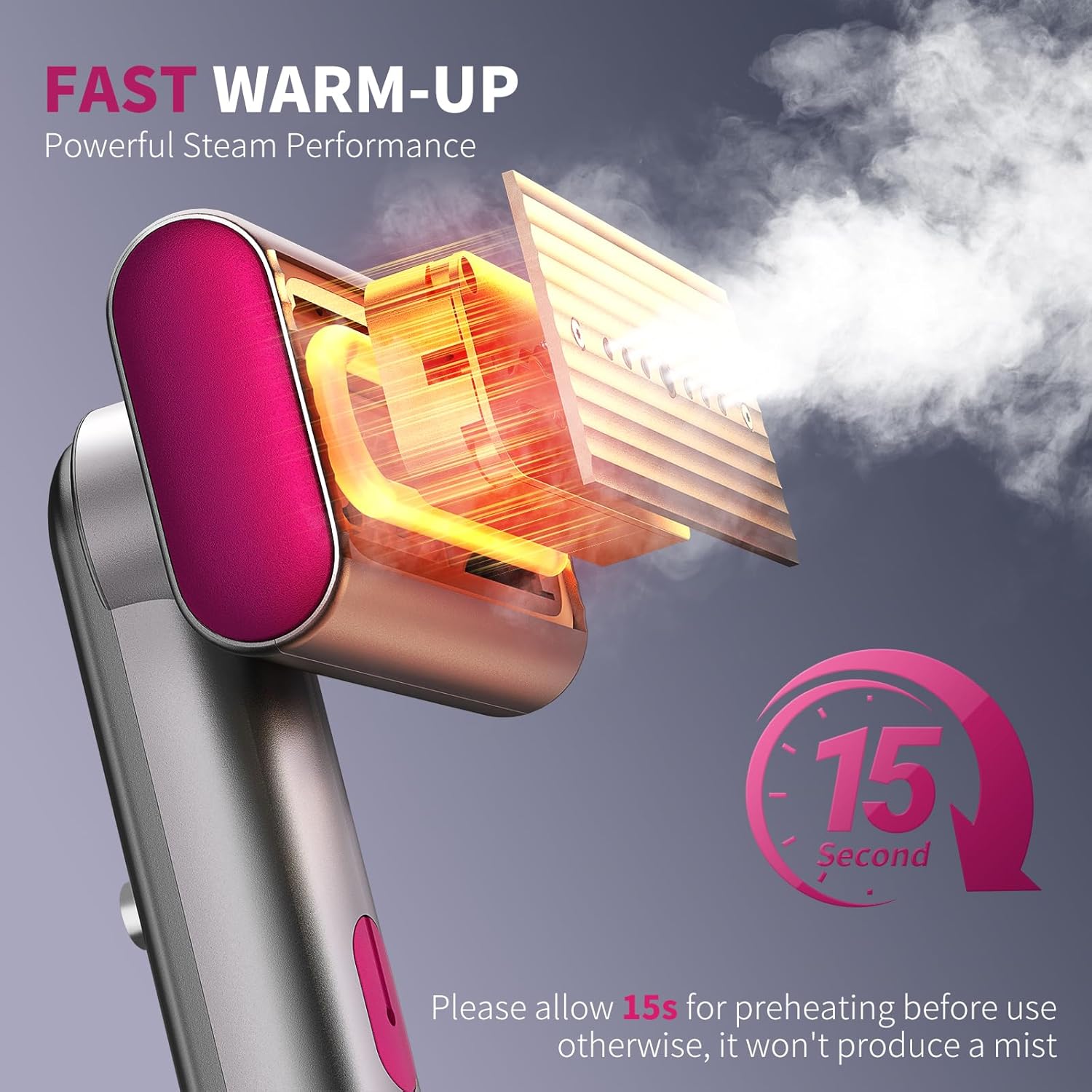Eoubed Steamer for Clothes, Portable Travel Handheld Clothing Wrinkles Remover for Clothes, 15s Fast Heat-up Eoubed Steamer for Clothes, Portable Travel Handheld Clothing Wrinkles Remover for Clothes, 15s Fast Heat-up - Image 7