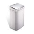 NINESTARS DZT-50-28SL Original Touchless Automatic Motion Sensor Trach Can, 13 Gal SL, Silver Trim