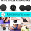 BORNEW Foam Roller Set - High Density Back Roller, Muscle Roller Stick, 2 Foot Fasciitis Ball