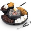 Kusini Smores Maker Tabletop Indoor - Flameless Electric Marshmallow Roaster – 4 Detachable Trays & 4 Roasting Forks