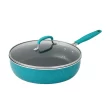 The Pioneer Woman Frontier Speckle 18-Piece Aluminum Cookware Set, Teal