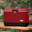 Coleman Vintage 54-Quart Steel Belted Cooler, Red