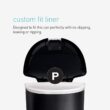 simplehuman 50 Liter, 13 Gallon Semi-Round Kitchen Step Trash Can with Secure Slide Lock, Mocha Plastic