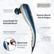 Wahl Deep Tissue Corded Long Handle Percussion Massager - Handheld Therapy with Variable Intensity to Relieve Pain in The Back