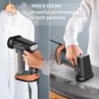 Rowenta Iron Steamer for Clothes, 3in1 Hand Held Steamers, Clothing Steamer, Ironing, 7.1 Oz Tank, 1875 Watts, Black & Copper Rowenta Iron Steamer for Clothes, 3in1 Hand Held Steamers, Clothing Steamer, Ironing, 7.1 Oz Tank, 1875 Watts, Black & Copper