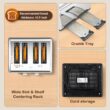 Mecity 4 Slice Toaster Touch Screen Control 4 Wide Slot, Stainless Steel Smart Bread Toaster, 120V 1650W