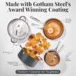 Gotham Steel 12 Pc Ceramic Pots and Pans Set Non Stick, Kitchen Cookware Sets, Pot and Pan Set - Copper