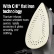 CHI Mini Steam Iron for Clothes, Sewing, Crafting and Travel with Titanium Infused Ceramic Soleplate, 1000 Watts, XL 10’ Cord, Black (13120) CHI Mini Steam Iron for Clothes, Sewing, Crafting and Travel with Titanium Infused Ceramic Soleplate, 1000 Watts, XL 10’ Cord, Black (13120)