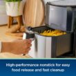 Oster DiamondForce Nonstick XL 5 Quart Digital Air Fryer, 8 Functions with Digital Touchscreen Stainless Steel