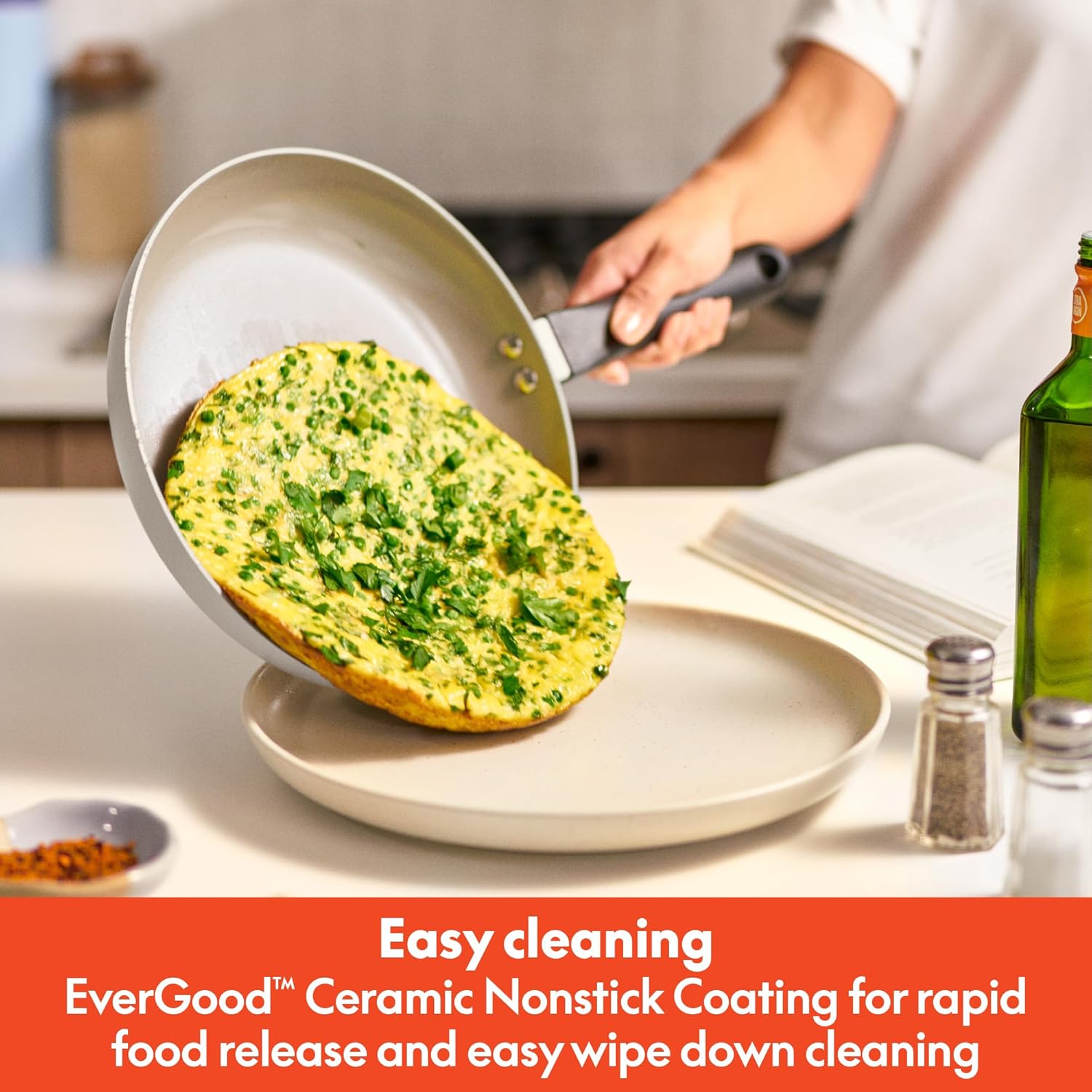 Bella 21 Piece Kitchen Set with EverGood Ceramic Nonstick Coating, Dishwasher & Oven Safe, Oatmilk Bella 21 Piece Kitchen Set with EverGood Ceramic Nonstick Coating, Dishwasher & Oven Safe, Oatmilk - Image 7
