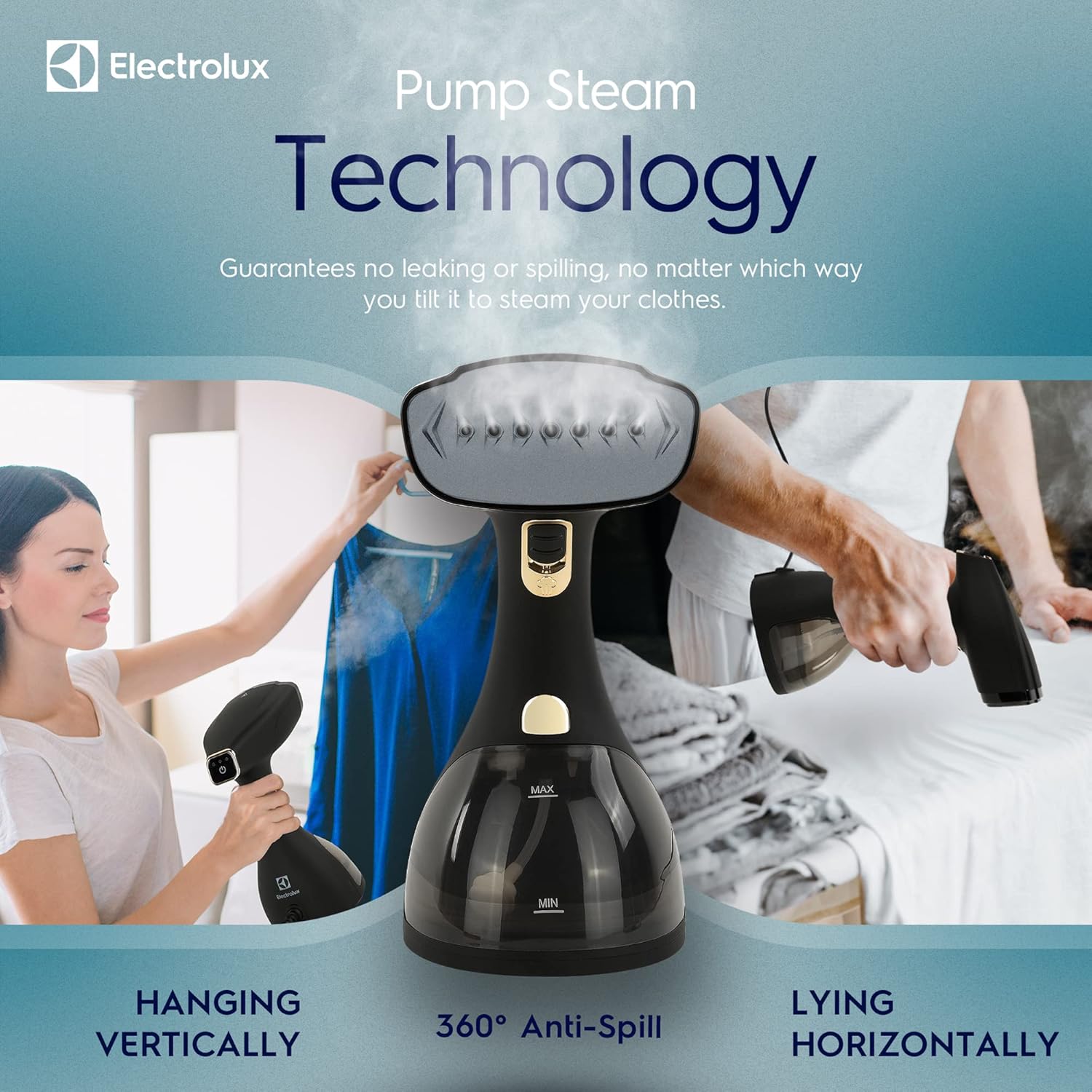 Electrolux Steamer for Clothes, 1500 Watt Portable Handheld Fabric and Garment Steamer with Lint Remover & Fabric Brush, Black Electrolux Steamer for Clothes, 1500 Watt Portable Handheld Fabric and Garment Steamer with Lint Remover & Fabric Brush, Black - Image 7