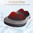 Papillon Shiatsu Back and Neck Massager with Heat, Deep Tissue Kneading, Electric Massage Pillow