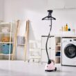 SALAV GS18-DJ Standing Garment Steamer with Roll Wheels for Easy Movement, 1500 watts, Pink