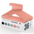 Neaties Heavy Duty Plastic Clothes Hangers Bulk Strong Plastic Hangers, Jacket Coat Hangers (36pk Peach)