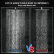 Veken High Pressure Rain Shower Head Combo with Extension Arm- Wide Showerhead with 6 Handheld Water Spray - Matte Black