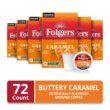 Folgers Buttery Caramel Flavored Coffee, 72 Keurig K-Cup Pods