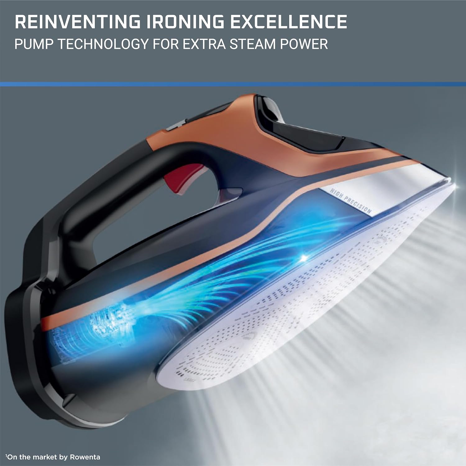Rowenta Iron Steam Force Pro Stainless Steel Soleplate Steam Iron for Clothes, 400 Microsteam Holes, 1850 Watts Rowenta Iron Steam Force Pro Stainless Steel Soleplate Steam Iron for Clothes, 400 Microsteam Holes, 1850 Watts - Image 7