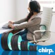 Chirp Wheel Foam Roller - Targeted Back Foam Roller for Neck & Back Pain Relief, Deep Tissue Muscle Massage